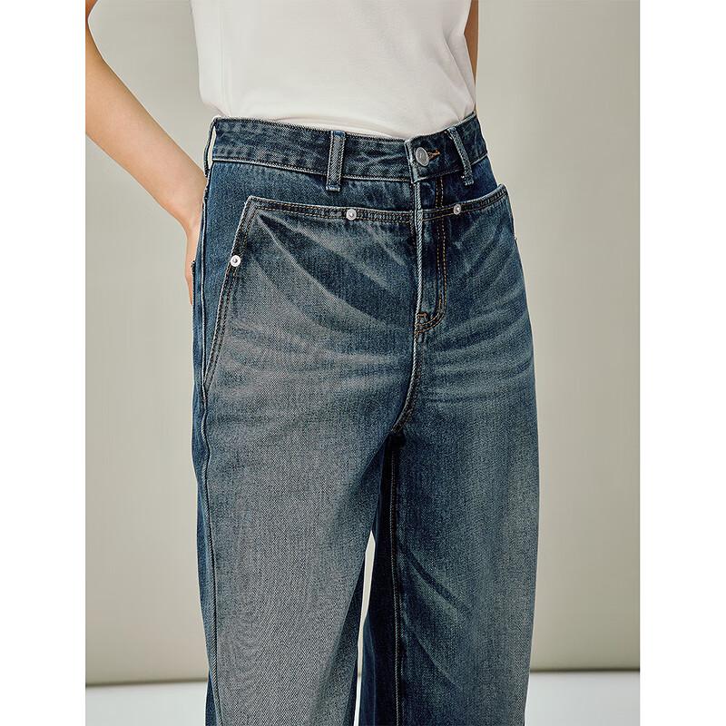 INMAN Женские ретро джинсы с высокой талией и широкими штанинами
