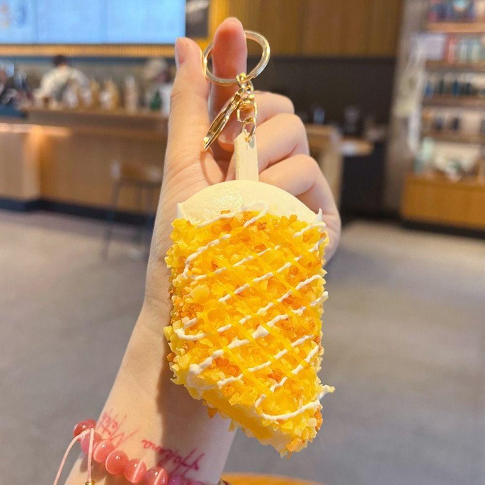 PU Material Simulation Food Keychain Simulated Ice Cream Dessert Keychain Children's Toy