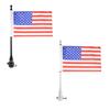 Motorcycle Flag Poles Mount for 1/2 Luggage Rack Motorcycle Flagpole Easy Install Flag Shelf With Base