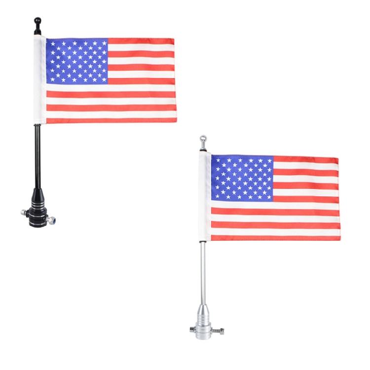 Motorcycle Flag Poles Mount for 1/2 Luggage Rack Motorcycle Flagpole Easy Install Flag Shelf With Base