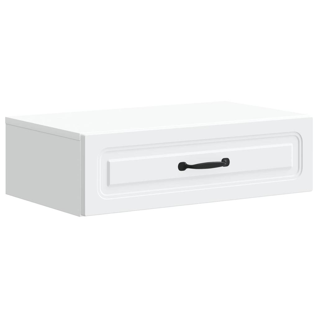 Wall Mounted Side Table White 59 x 34.5 x 17 cm
