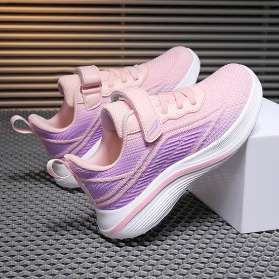 Кроссовки для бега для девочек, детская спортивная обувь, дышащие легкие кроссовки, стельки с эффектом памяти, нескользящая амортизирующая обувь