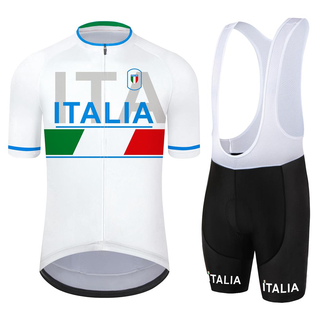 Men's Summer Professional Cycling Team Short Sleeve Set ,Cycling Short Sleeves and Bib Shorts Breathable and Quick Drying