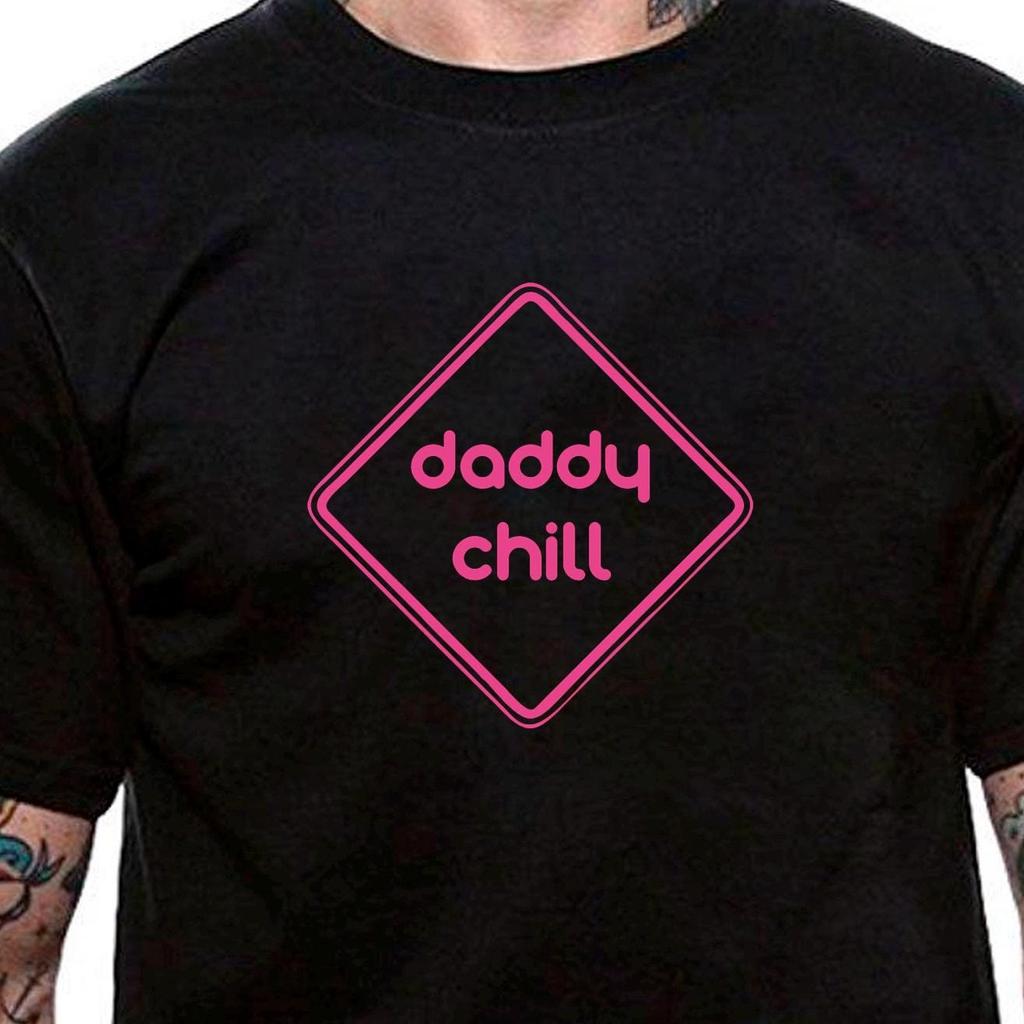 Daddy Chill Warning Sign T-Shirt Unisex Uneek T-Shirt Tee