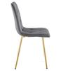 LIBRA chair - dark gray velvet / gold legs x 2