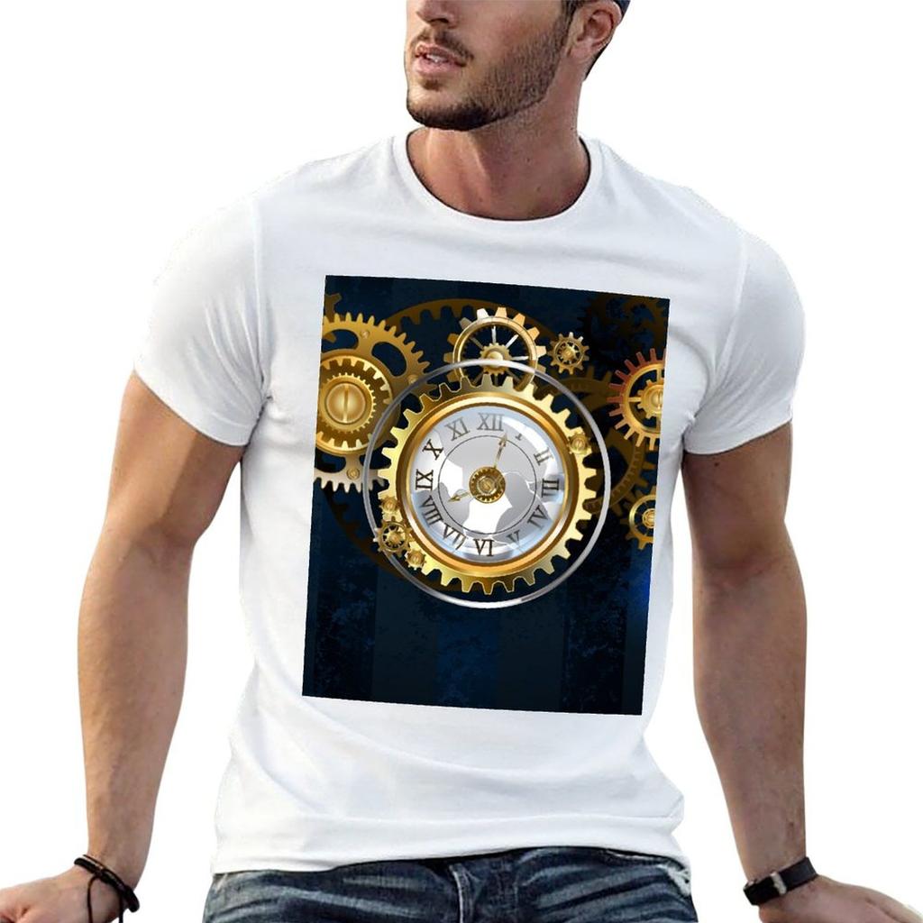 Steampunk Watches And Bulbs Tshirt Cotton T Shirt Pack T Shirts For Unisex Graphic Funny Unisex T Shirt Cotton 100 Tshirt
