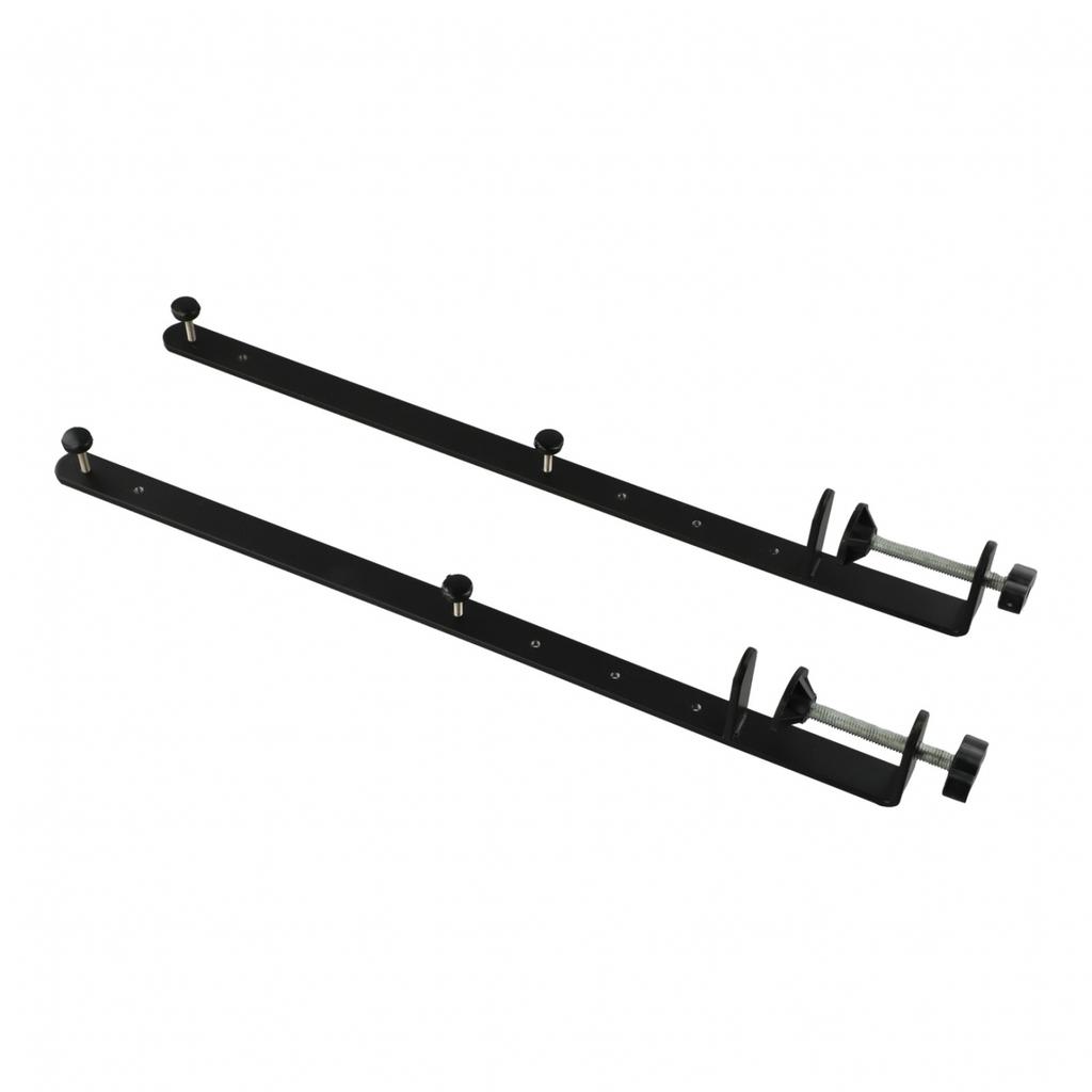 Набор из 2 металлических зажимов для надежной фиксации на рабочих столах и перфорированных панелях