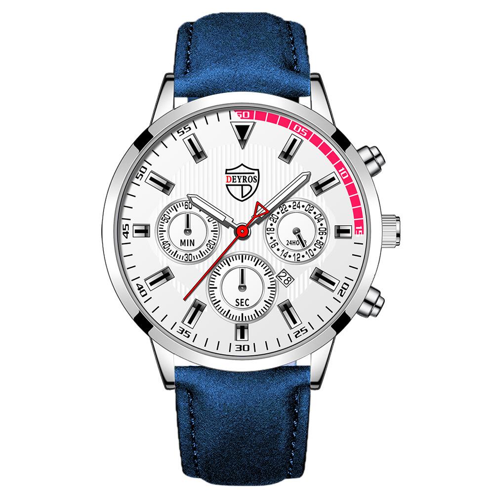 New Men's Watch Men's Calendar Watch Business Belt Watch Student Watch Quartz Watch Sports Men's Watch