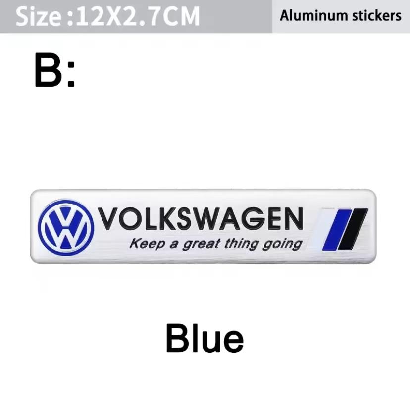 Volkswagen Серия Алюминиевая Наклейка Наклейки На Кузов Автомобиля Для VW GTI Polo Golf Passat Tiguan Arteon Taigo Caddy Jetta CC Колпак Колеса EG1