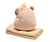 3 in 1 Multifunctional Casual Style Capybara with Fleece Blanket Hand Warmer Pink Capibara Bird Star Caps Bed Cushion for Boy