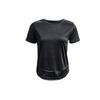 Solid Color Round Neck Pullover Training T-Shirt Women Tops Black 1366129-001