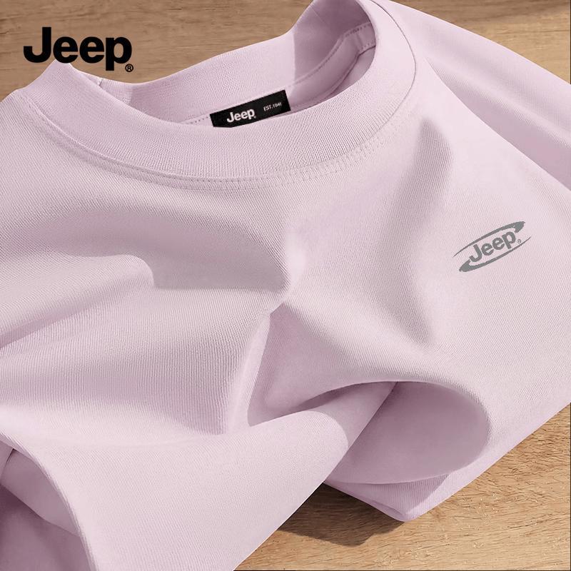 Jeep Мужская футболка из плотного хлопка с коротким рукавом