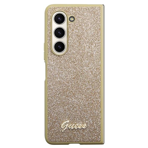 Etui do Samsung Galaxy Z Fold5 Guess Glitter Script Złote