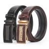 Классический мужской ремень из крокодиловой кожи с автоматической пряжкой, средний и зеленый, мужской высококачественный ремень из коровьей кожи