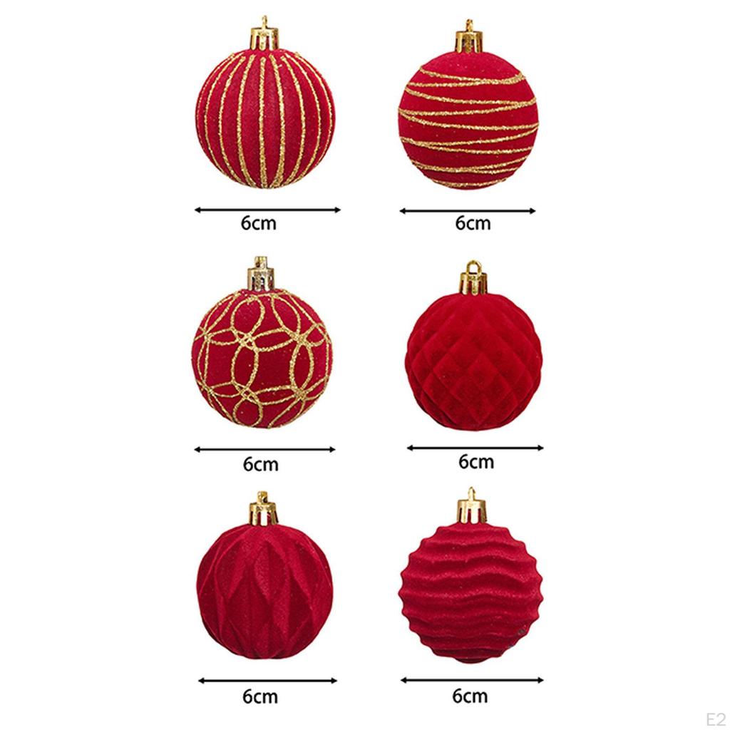 12x Christmas Ball Ornaments Tree Hanging Lightweight DIY Craft Xmas Decor for