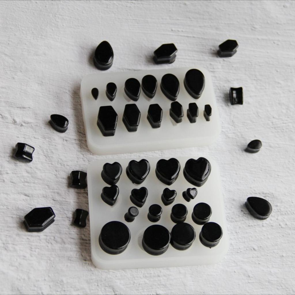 2 шт. Серьги из эпоксидной смолы, привлекающие внимание готические серьги, форма для пирсинга, подвески для ушей, силиконовые формы для любителей рукоделия