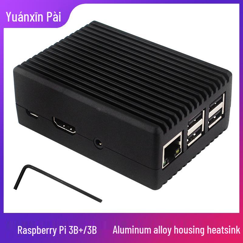 Raspberry Pi 3B+/3B Aluminum Alloy Case with Heatsink, Thermal Paste, and Installation Tools