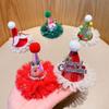 Fashion Star Christmas Hair Clip Plush Ball Letter Santa Claus Duckbill Clip Mesh Elk Christmas Hat Hairpin Daily