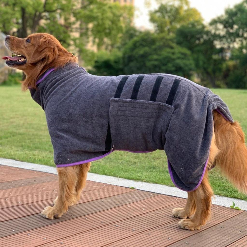 Pet Bathrobe Soft Super Absorbent Microfiber Towel Pet Bathrobe Jacket For Home Grooming Winter Puppy Swimming Bathing Rainy