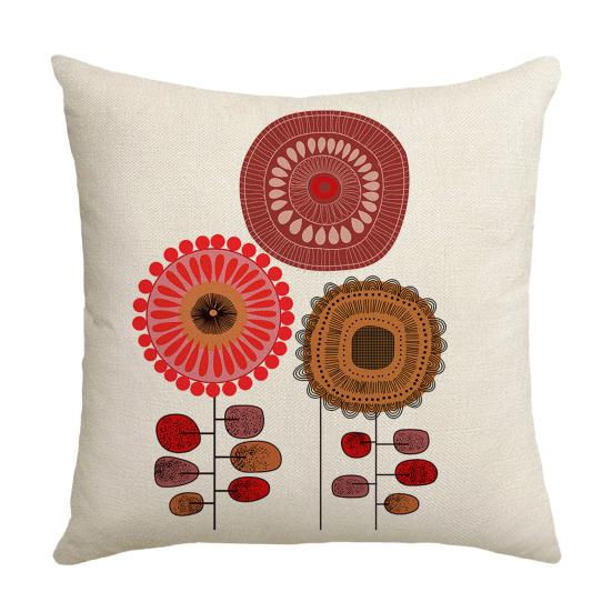 Hand Drawn Abstract Pillowcase, Single-Sided Print Cushion Cover, with Solid Back Decorative Throw Pillow, for Sofa Bed Chair Home Decor