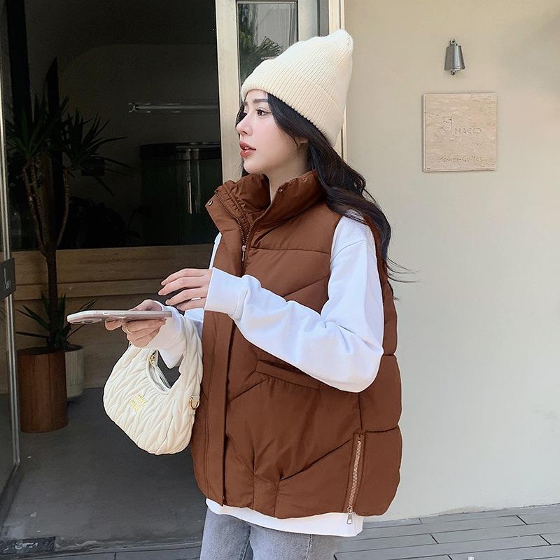 Vest autumn and winter new down cotton vest women's versatile Korean version loose women's vest new vest