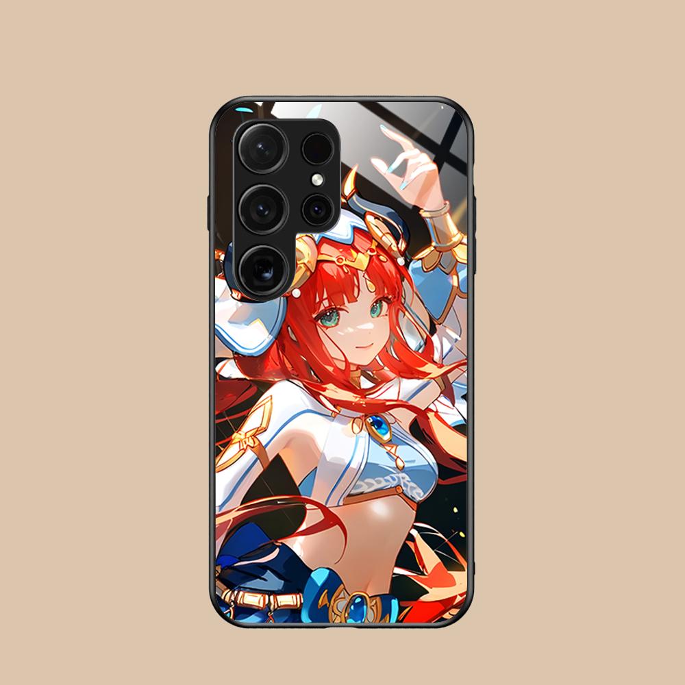 Игровой чехол GI Nilou из стекла для мобильного телефона Samsung Galaxy A56 55 54 53 52 51 36 35 34 23 16 15 5G Цветная крышка
