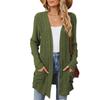 Cardigans - Fall Winter Women's Solid Brushed Pocket Long Sleeve Cardigan Coat Casual Outerwear Top
