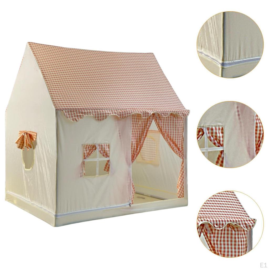 Kids Play Tent Large Space Imaginative with Window Foldable Indoor Playhouse