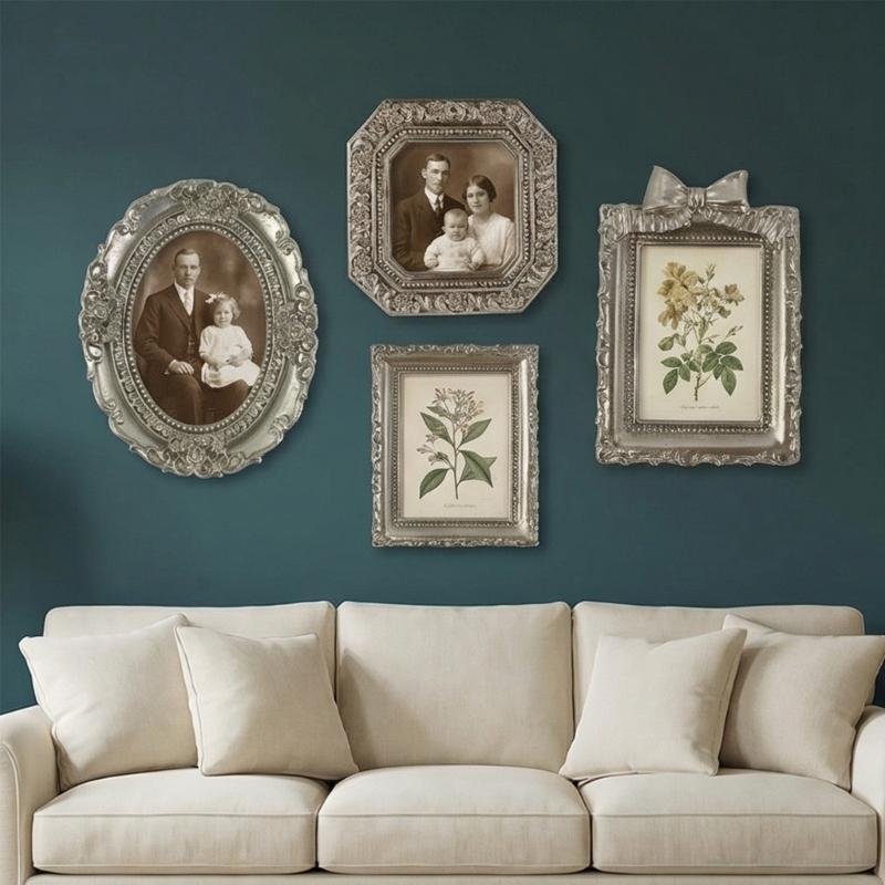 Нетоксичная рама для resin art с замысловатой резьбой, круглая, готическая. Идеально подходит для различных стилей декора.