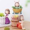 Cute Beautiful Combo Pack Of 4 Resin Girls Succulent Planter Pots Decorative Showpiece - 12 Cm  (Polyresin, Multicolor)