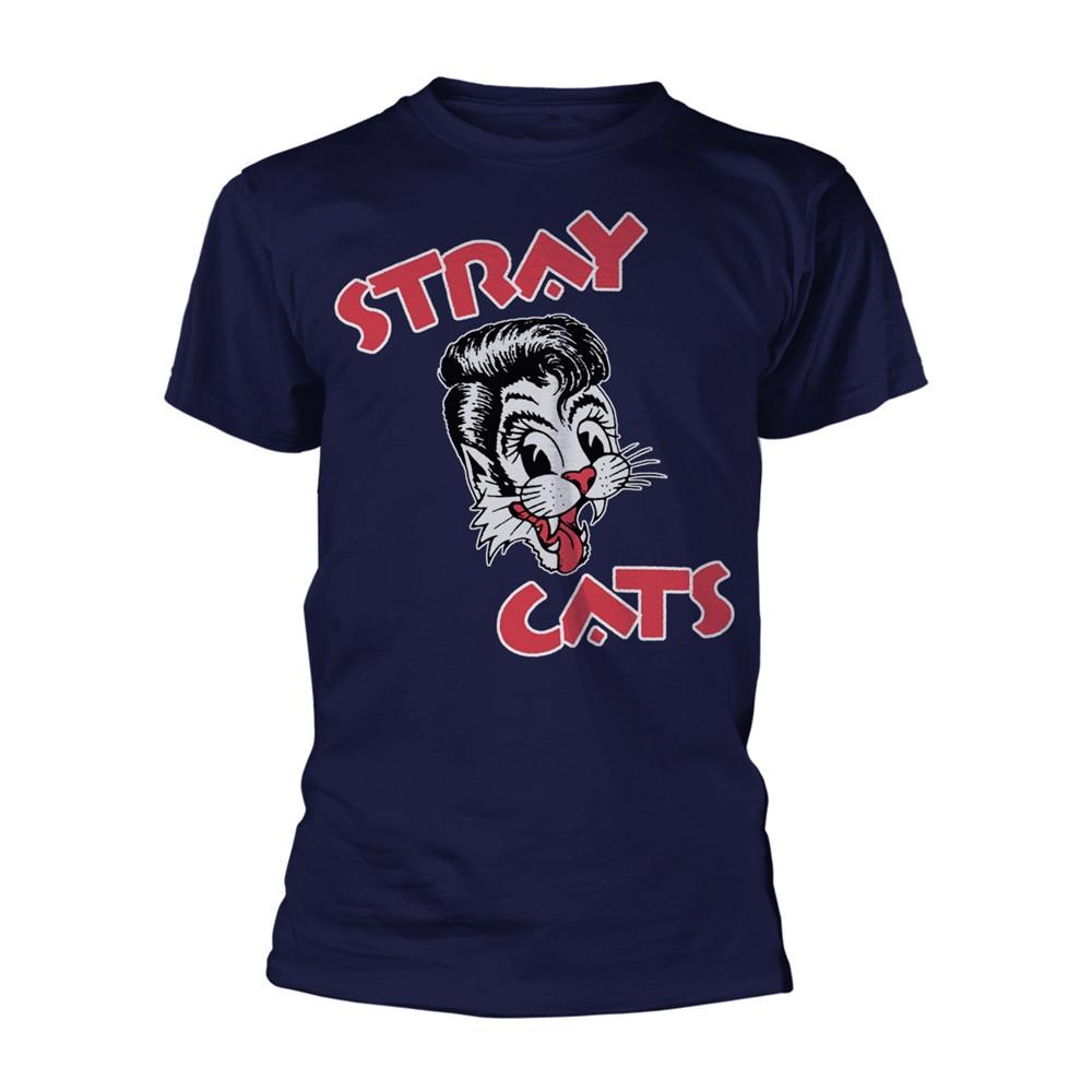NEW STRAY CATS Band Heavy Cotton Navy S-5XL T Shirt For Fans BT693 Unisex T-Shirt