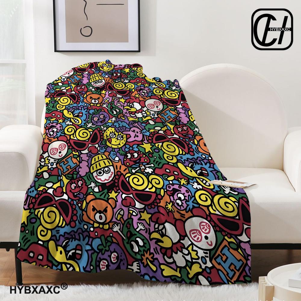 Kawaii H-Hysteric Mini Chrismas Gift Child Blanket Cartoon Decoration Lightweight Comfortable Soft Breathable Ultra Warm Blanket