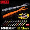 Dress Soft Lure Rabbit 2.3 Inch 8 per Pack Matte Orange Glow (3118)