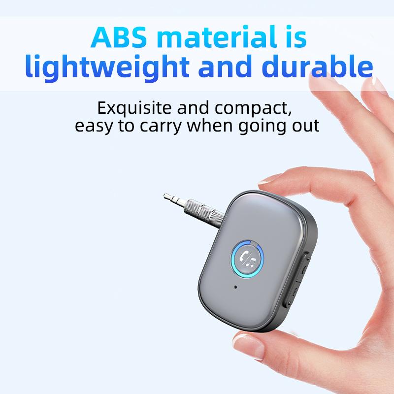 Автомобильный Bluetooth 5.3 AUX адаптер шумоподавление 3,5 мм разъем стерео беспроводной аудио приемник с микрофоном для усилителя динамика