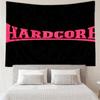 HARDCORE LOGO Tapestry for Bedroom Aesthetic Classroom Tapestries Wall Hanging for Living Room Dorm Office,Ideal Creative Gift