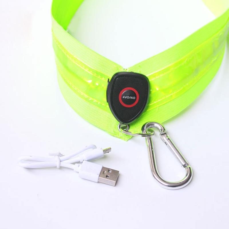 Регулируемые светящиеся плечевые ремни для активного отдыха Питание от USB Освещение безопасности с 10 часами работы Широкие накладки