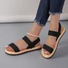 Женские сандалии Летняя повседневная обувь для женщин Удобная Нескользящая Обувь для ходьбы Слипоны Эластичная ткань Женская обувь Обувь на платформе