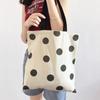 225 новая сумка большая холщовая сумка студентка черно-белый горошек маленькая квадратная сумочка студентка ручная