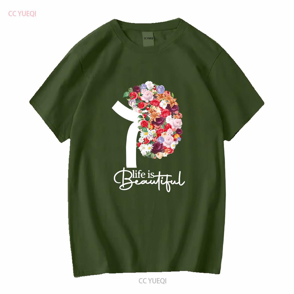 Kidney Disease Awareness Dialysis Transplant Donor T Shirt long or short sleeves vintage Washed fashion Top For Everyday Wear