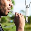 Ожерелье из нержавеющей стали с подвеской для дыхания, осознанного расслабления, здоровья, улучшенного дыхания, снятия стресса