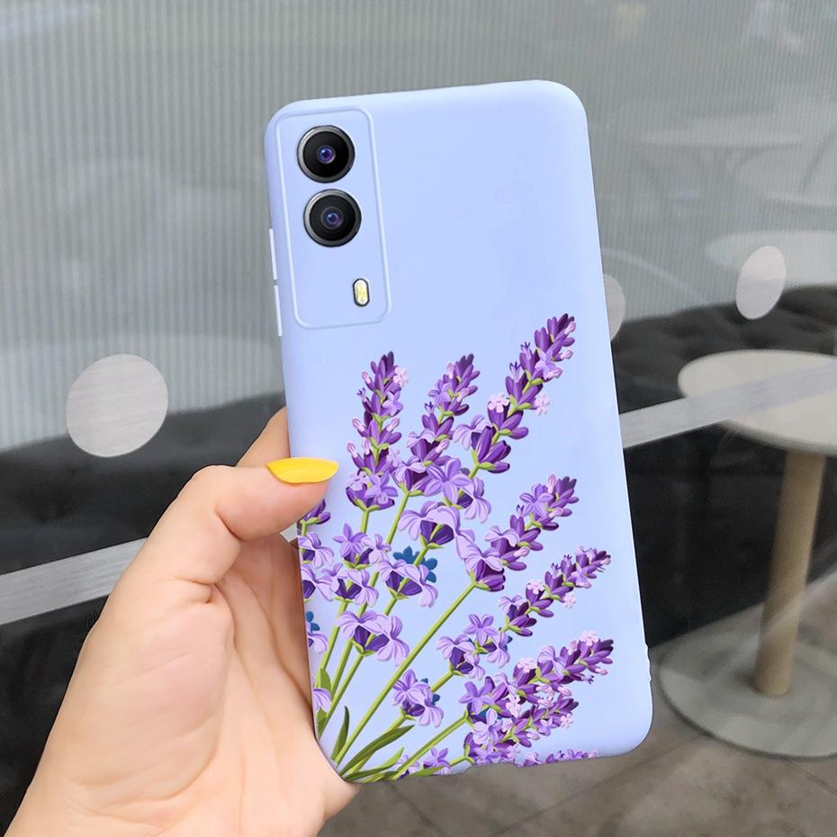 For Vivo Y53S 5G Case Vivo Y72 5G V2041 Phone Cover Silicone Cactus Soft Funda For Vivo Y52 Y 53s Y72 5G Sunflower TPU Bumper