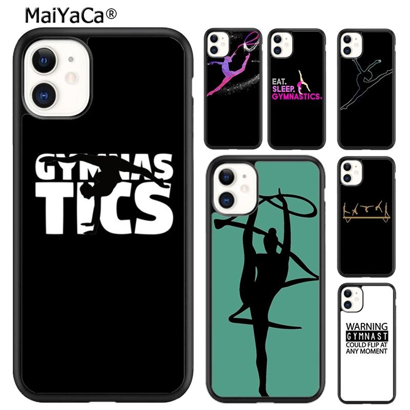 MaiYaCa Rainbow Gymnastics Silhouette Phone Case For iPhone 17 Air 16 pro max 15 14 plus 12 13 Shell Cover coque