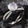 Sterling Zirconia Wedding Band Proposal Ring for Women Graceful Finger Jewelry Female Engagement Ceremony Accessories