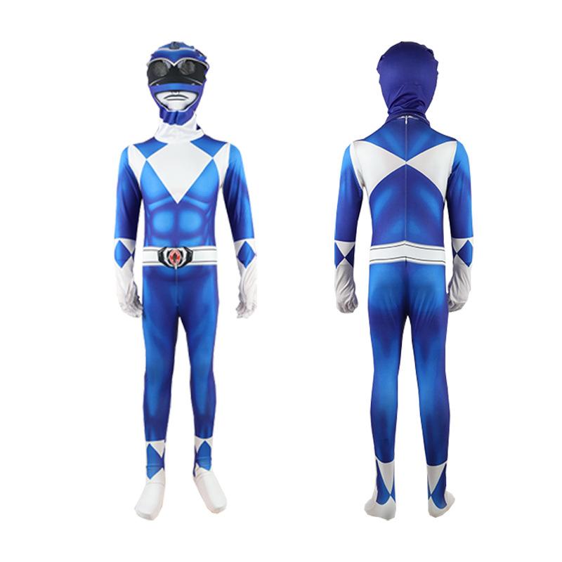 Power Rangers T-Rex White Tiger Ranger Cosplay Jumpsuit, Kids Halloween Costume
