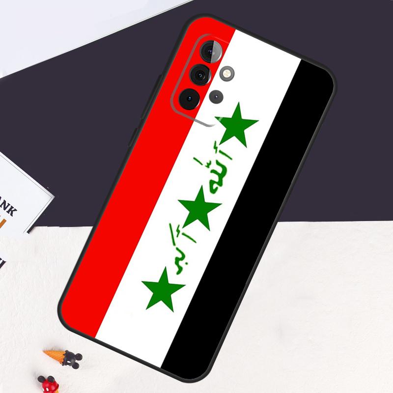 Чехол с флагом Ирака для Samsung Galaxy A14 A55 A06 A05 A36 A26 A16 A54 A34 A22 A32 A52 A35 A15 A53 A13 A56
