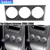 Для Subaru Forester 2005-2008 Углеродное волокно Центральная консоль Переключатель кондиционера Вентиляционное отверстие Интерьер Автомобильные аксессуары Накладки Наклейки