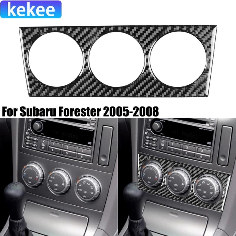 Для Subaru Forester 2005-2008 Углеродное волокно Центральная консоль Переключатель кондиционера Вентиляционное отверстие Интерьер Автомобильные аксессуары Накладки Наклейки