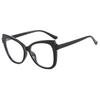 New Euro-American Cat Eye Color Block Anti-Blue Light Glasses Frame - Trendy Plain Face Design