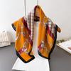 Headscarf imitation velvet scarf small thin fashion velvet French herringbone pattern versatile women's light luxury square scarf silk scarf