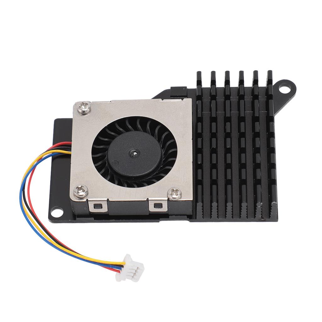 Для RasPi 5 Активный кулер 4-контактный разъем Стабильная работа Алюминиевый сплав Активный охлаждающий вентилятор Черный